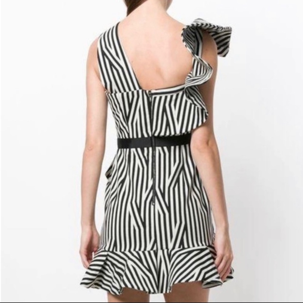 Self-Portrait Stripe Ruffle Dress - Picture 4 of 4